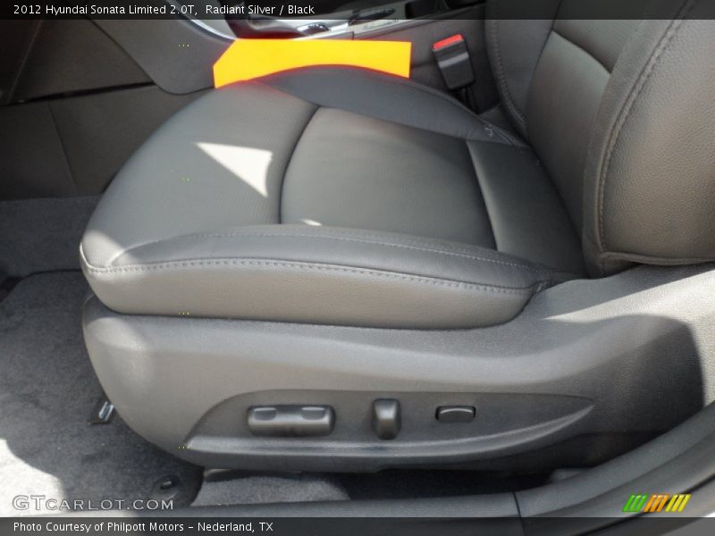Radiant Silver / Black 2012 Hyundai Sonata Limited 2.0T