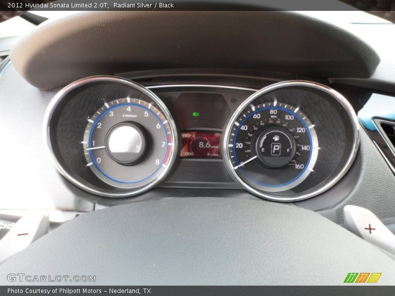 Radiant Silver / Black 2012 Hyundai Sonata Limited 2.0T