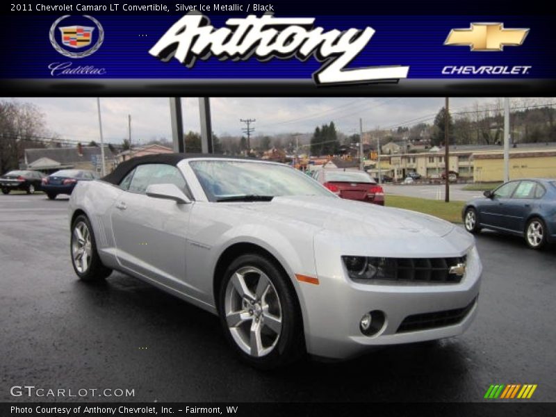 Silver Ice Metallic / Black 2011 Chevrolet Camaro LT Convertible