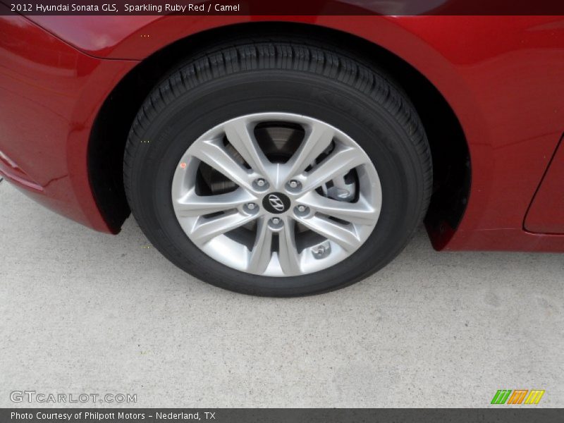Sparkling Ruby Red / Camel 2012 Hyundai Sonata GLS