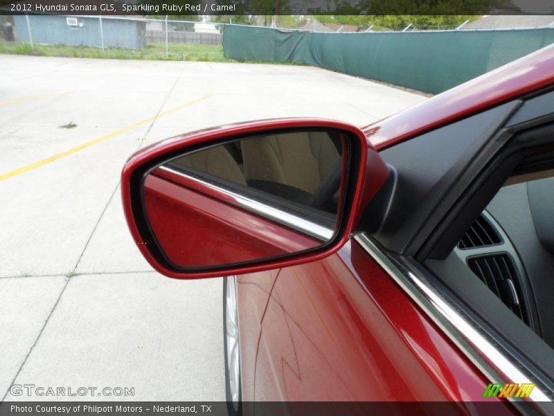 Sparkling Ruby Red / Camel 2012 Hyundai Sonata GLS