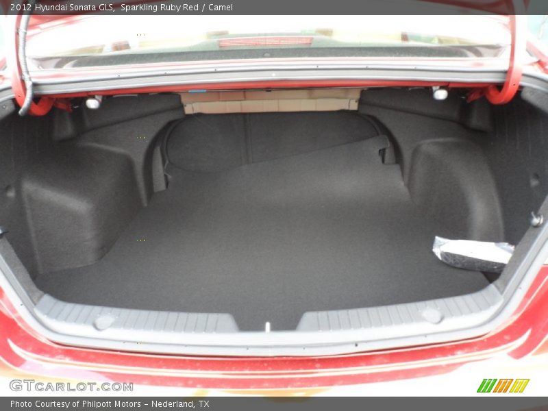 Sparkling Ruby Red / Camel 2012 Hyundai Sonata GLS