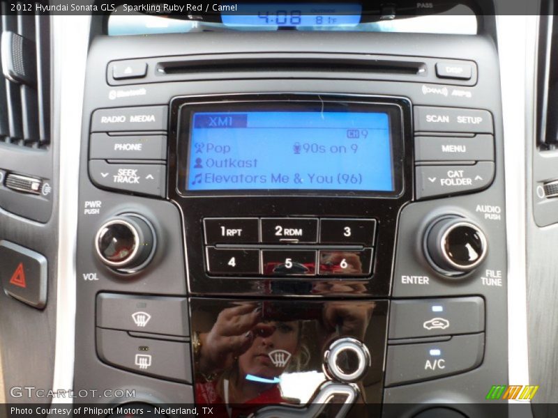 Sparkling Ruby Red / Camel 2012 Hyundai Sonata GLS