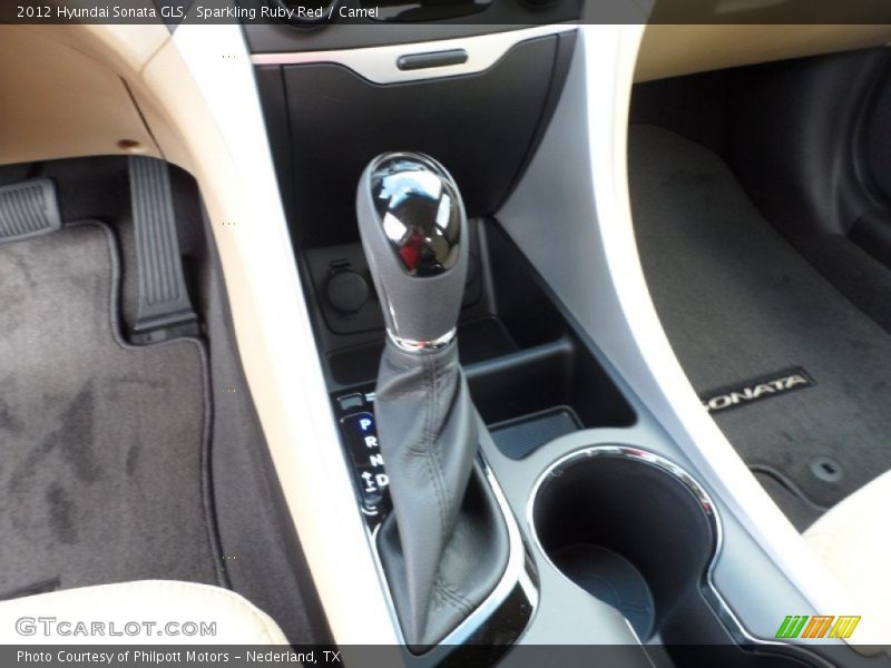 Sparkling Ruby Red / Camel 2012 Hyundai Sonata GLS