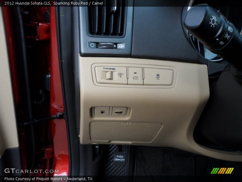 Sparkling Ruby Red / Camel 2012 Hyundai Sonata GLS