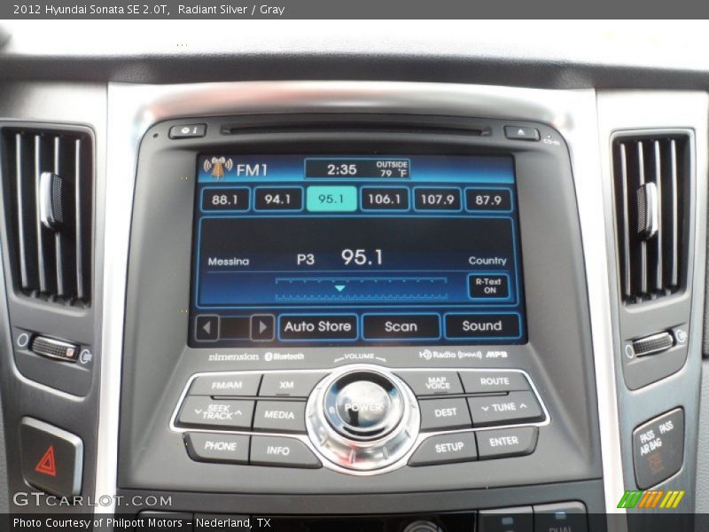 Controls of 2012 Sonata SE 2.0T