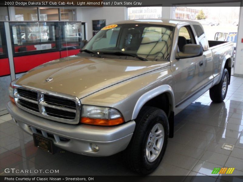 Light Almond Pearl / Dark Slate Gray 2003 Dodge Dakota SLT Club Cab 4x4