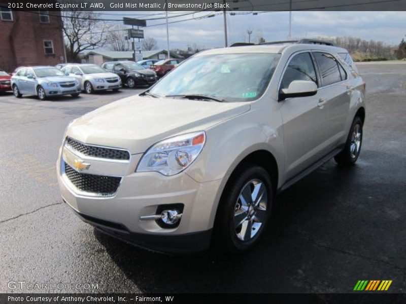 Gold Mist Metallic / Brownstone/Jet Black 2012 Chevrolet Equinox LT AWD