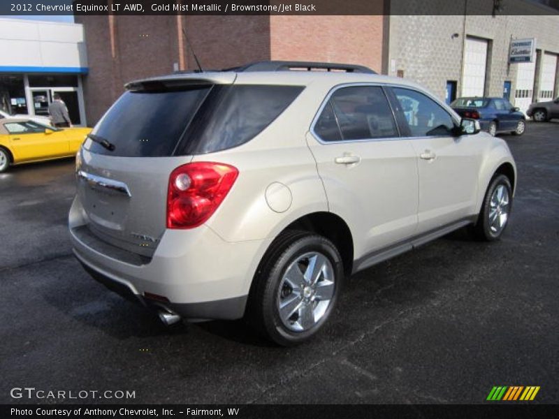Gold Mist Metallic / Brownstone/Jet Black 2012 Chevrolet Equinox LT AWD