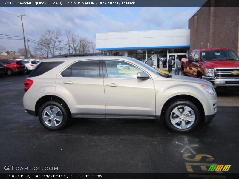 Gold Mist Metallic / Brownstone/Jet Black 2012 Chevrolet Equinox LT AWD