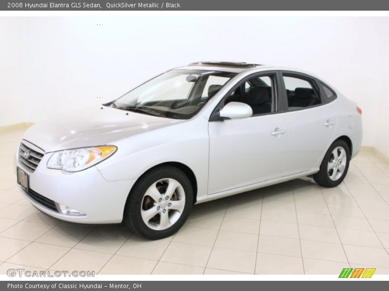 QuickSilver Metallic / Black 2008 Hyundai Elantra GLS Sedan