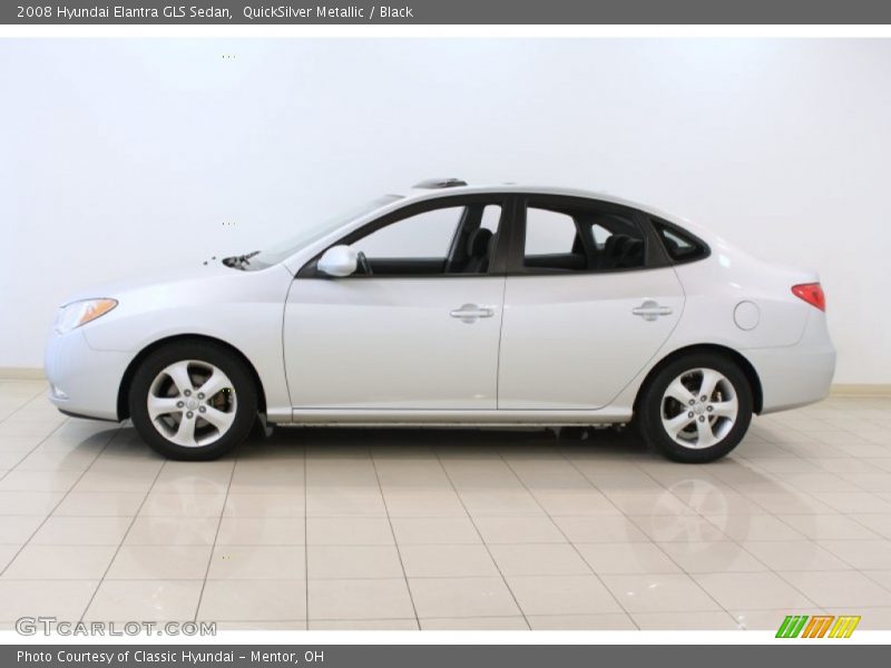 QuickSilver Metallic / Black 2008 Hyundai Elantra GLS Sedan