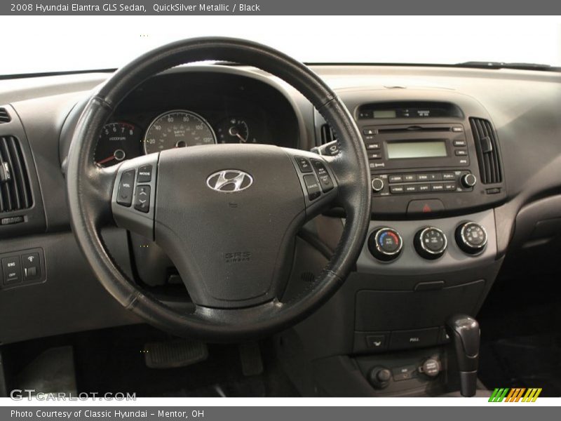 QuickSilver Metallic / Black 2008 Hyundai Elantra GLS Sedan