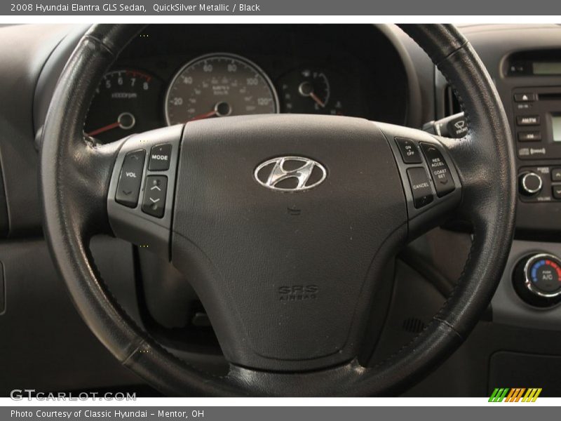 QuickSilver Metallic / Black 2008 Hyundai Elantra GLS Sedan
