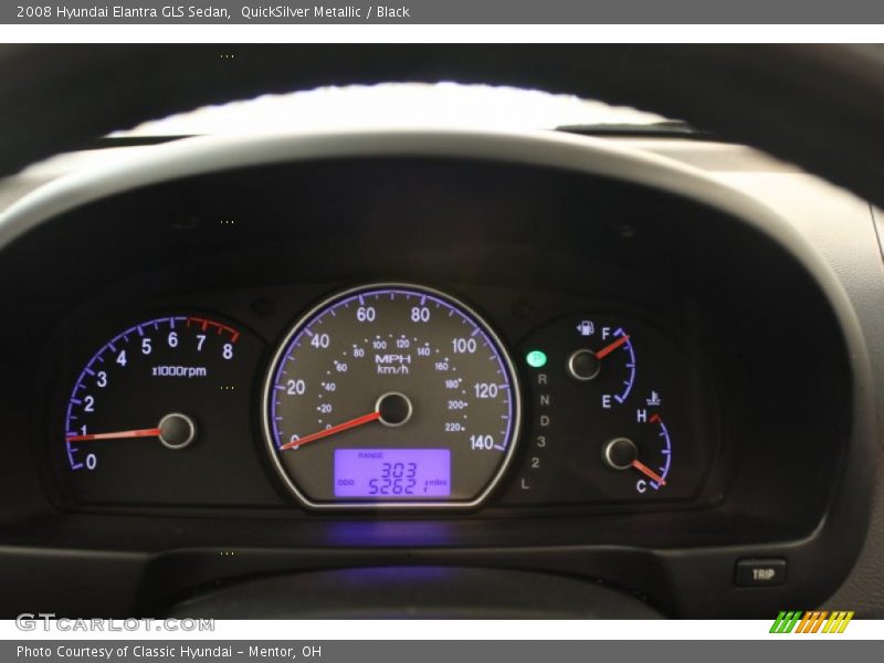 QuickSilver Metallic / Black 2008 Hyundai Elantra GLS Sedan