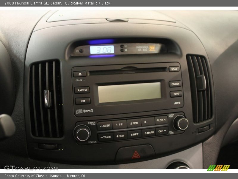 QuickSilver Metallic / Black 2008 Hyundai Elantra GLS Sedan