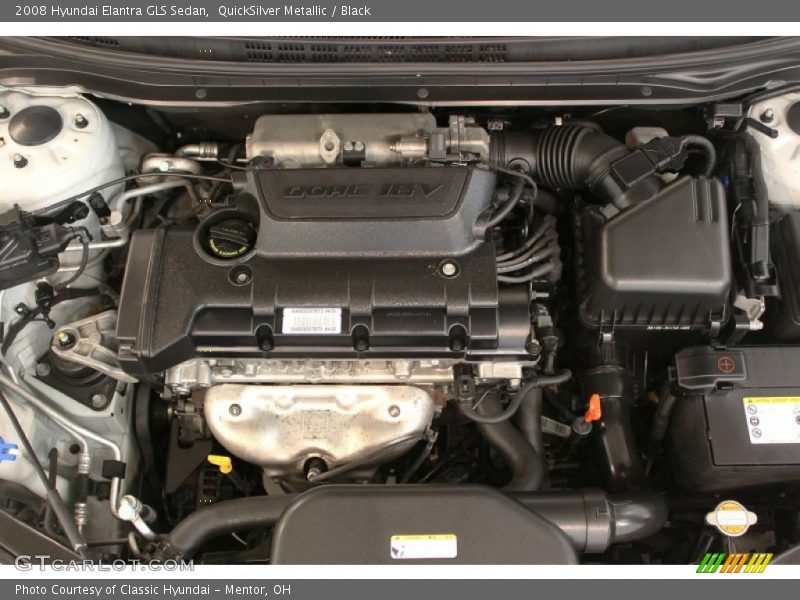 QuickSilver Metallic / Black 2008 Hyundai Elantra GLS Sedan