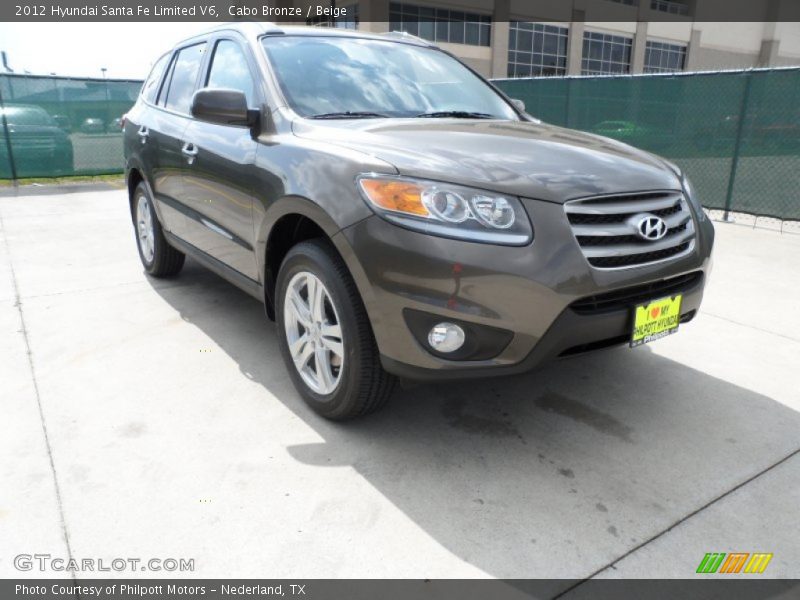 Cabo Bronze / Beige 2012 Hyundai Santa Fe Limited V6