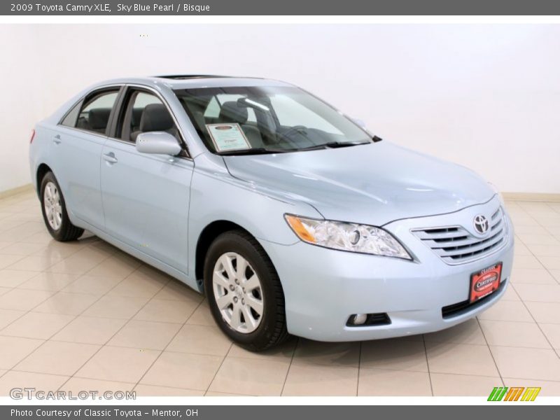 Sky Blue Pearl / Bisque 2009 Toyota Camry XLE