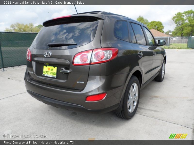Cabo Bronze / Beige 2012 Hyundai Santa Fe Limited V6