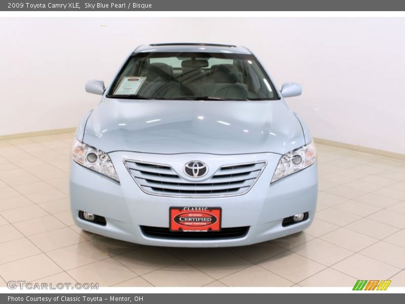 Sky Blue Pearl / Bisque 2009 Toyota Camry XLE
