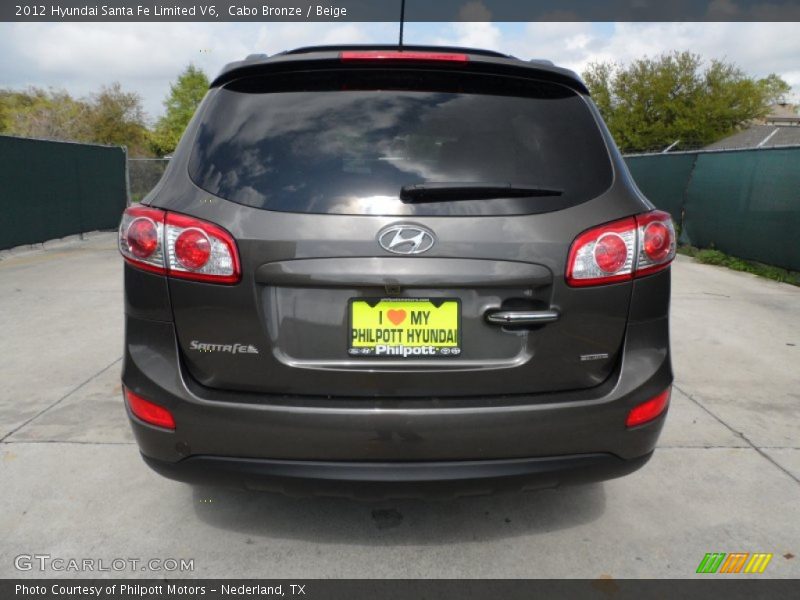 Cabo Bronze / Beige 2012 Hyundai Santa Fe Limited V6