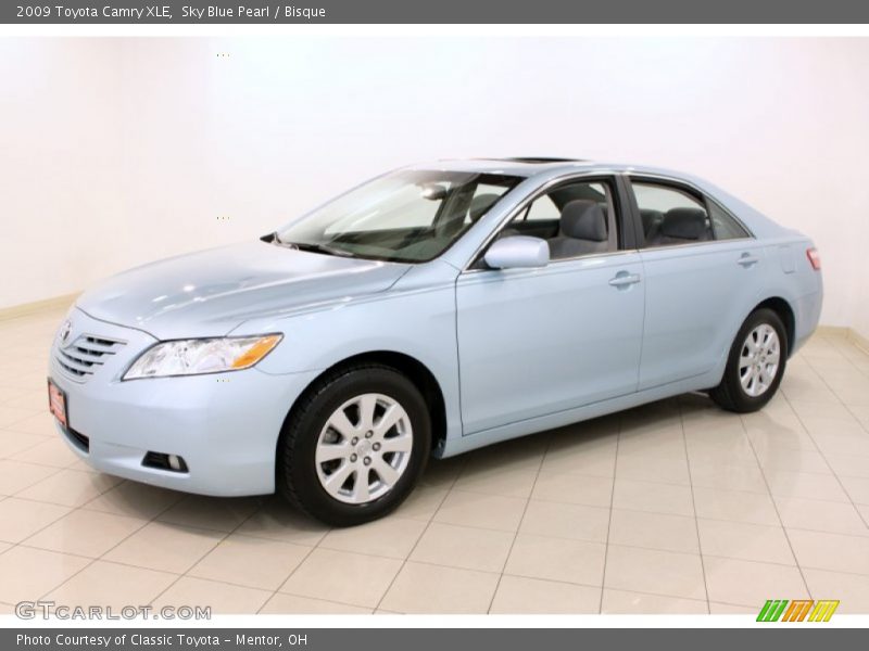 Sky Blue Pearl / Bisque 2009 Toyota Camry XLE