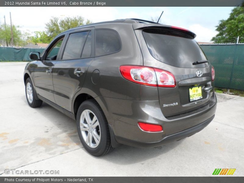 Cabo Bronze / Beige 2012 Hyundai Santa Fe Limited V6