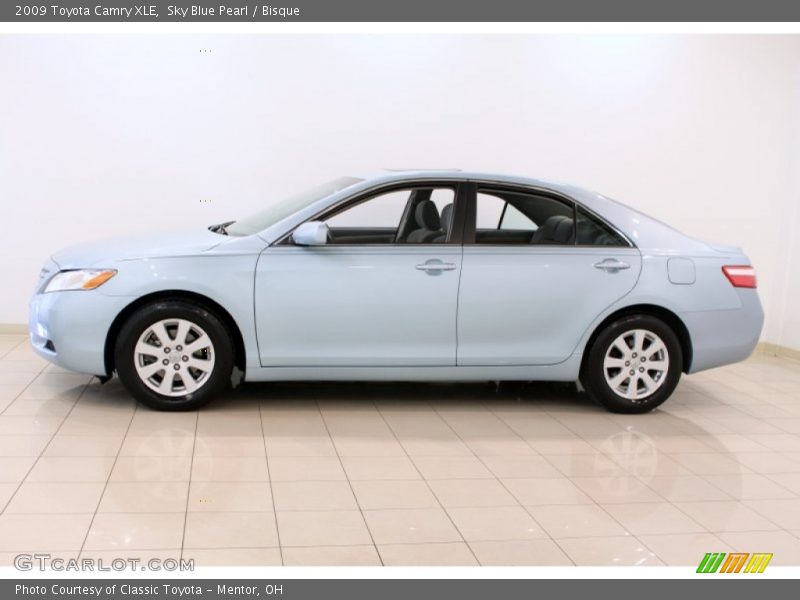 Sky Blue Pearl / Bisque 2009 Toyota Camry XLE