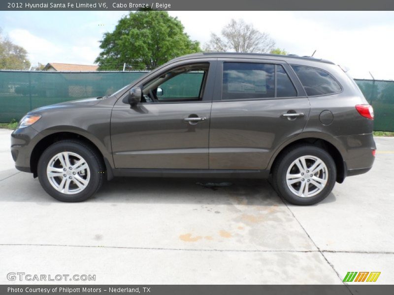 Cabo Bronze / Beige 2012 Hyundai Santa Fe Limited V6