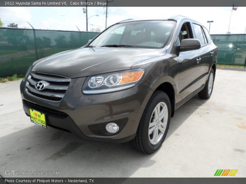 Cabo Bronze / Beige 2012 Hyundai Santa Fe Limited V6