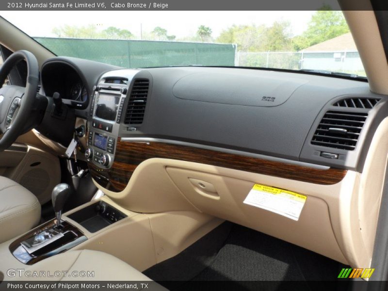 Cabo Bronze / Beige 2012 Hyundai Santa Fe Limited V6