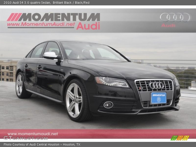 Brilliant Black / Black/Red 2010 Audi S4 3.0 quattro Sedan