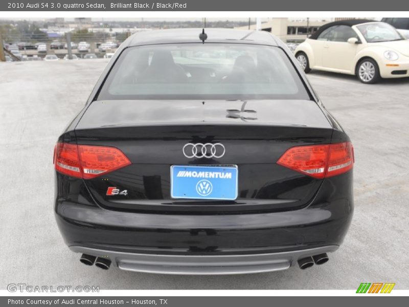 Brilliant Black / Black/Red 2010 Audi S4 3.0 quattro Sedan