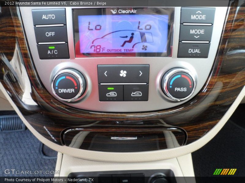 Cabo Bronze / Beige 2012 Hyundai Santa Fe Limited V6