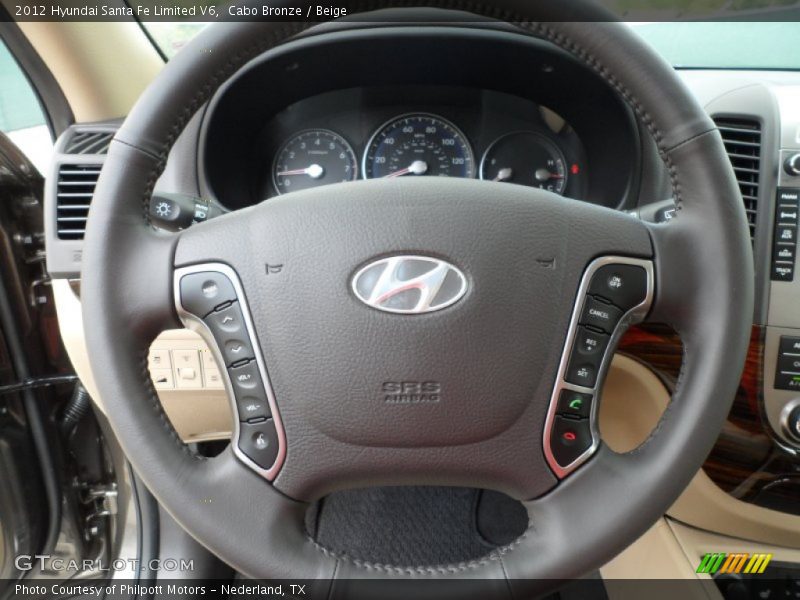 Cabo Bronze / Beige 2012 Hyundai Santa Fe Limited V6