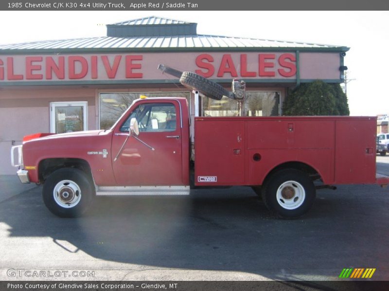 Apple Red / Saddle Tan 1985 Chevrolet C/K K30 4x4 Utlity Truck