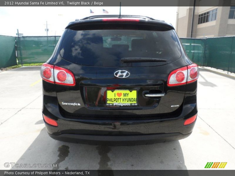Twilight Black / Beige 2012 Hyundai Santa Fe Limited V6