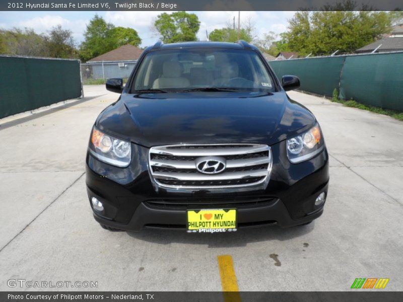 Twilight Black / Beige 2012 Hyundai Santa Fe Limited V6
