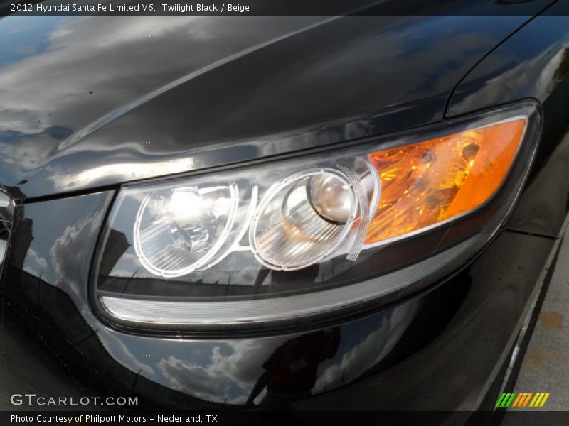 Twilight Black / Beige 2012 Hyundai Santa Fe Limited V6