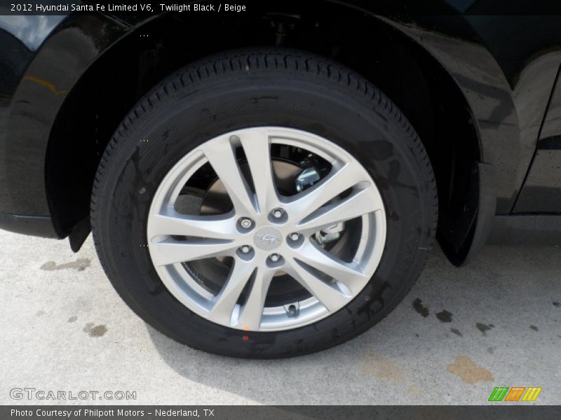 Twilight Black / Beige 2012 Hyundai Santa Fe Limited V6
