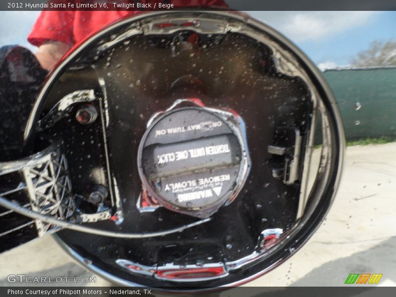 Twilight Black / Beige 2012 Hyundai Santa Fe Limited V6