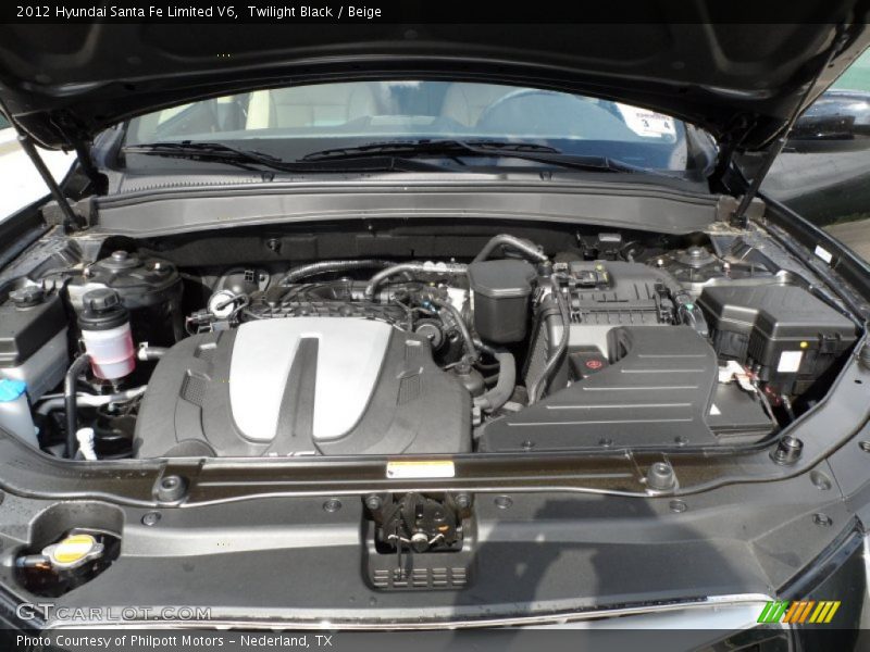 Twilight Black / Beige 2012 Hyundai Santa Fe Limited V6