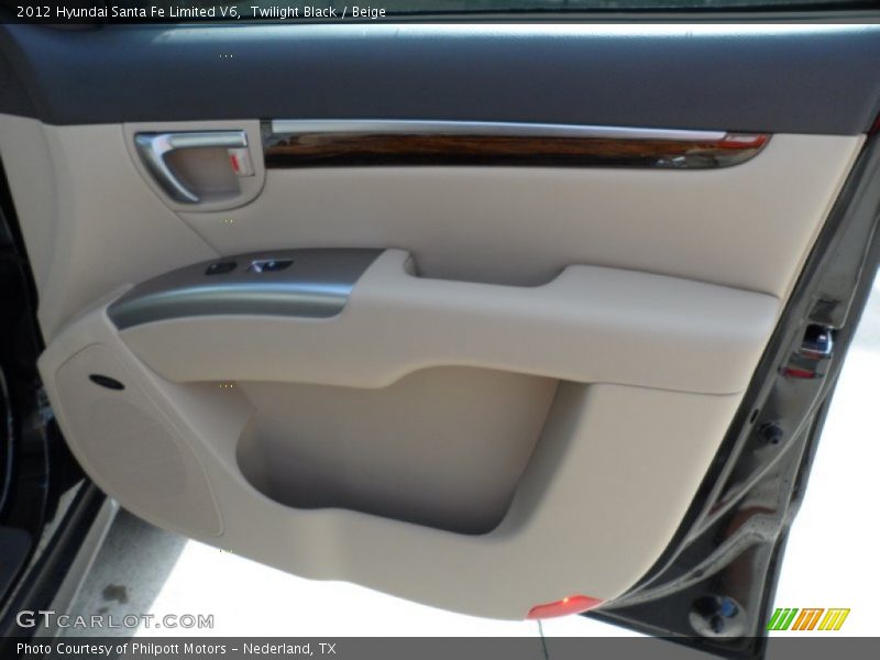 Twilight Black / Beige 2012 Hyundai Santa Fe Limited V6