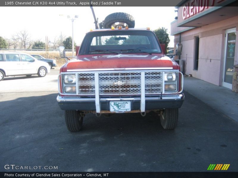 Apple Red / Saddle Tan 1985 Chevrolet C/K K30 4x4 Utlity Truck