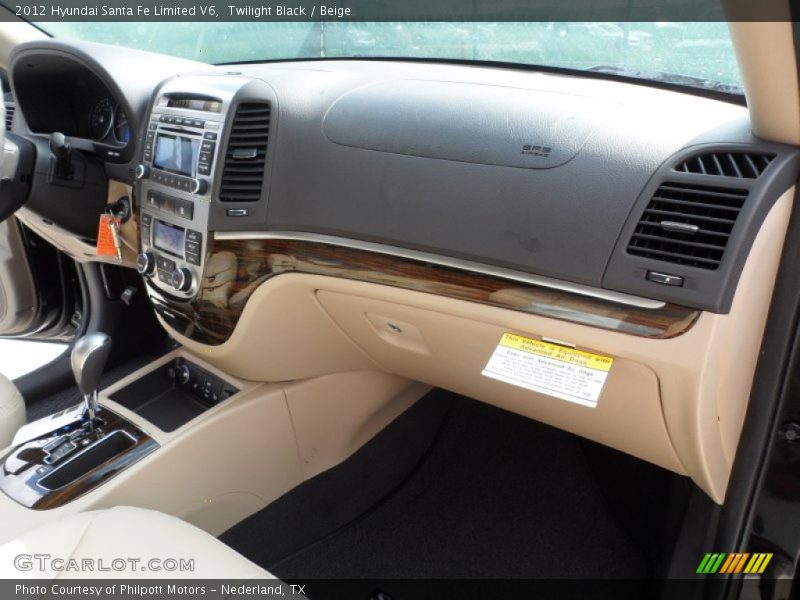 Twilight Black / Beige 2012 Hyundai Santa Fe Limited V6