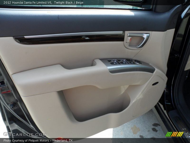 Twilight Black / Beige 2012 Hyundai Santa Fe Limited V6