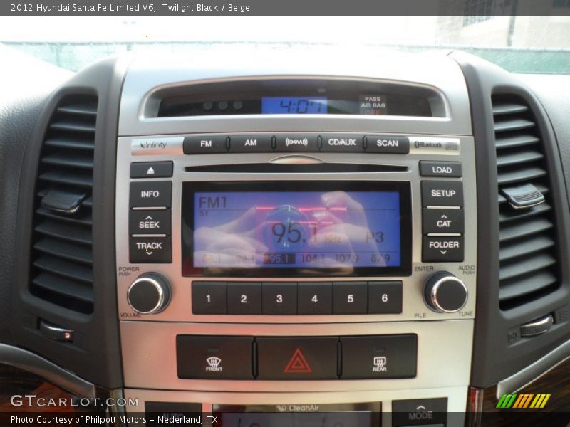 Twilight Black / Beige 2012 Hyundai Santa Fe Limited V6