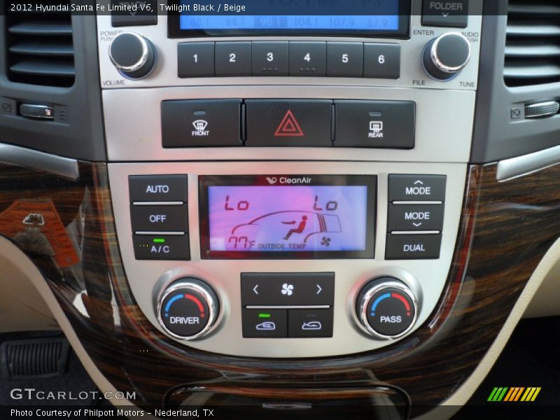 Twilight Black / Beige 2012 Hyundai Santa Fe Limited V6