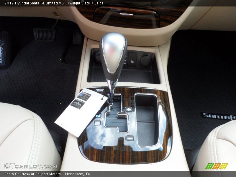 Twilight Black / Beige 2012 Hyundai Santa Fe Limited V6